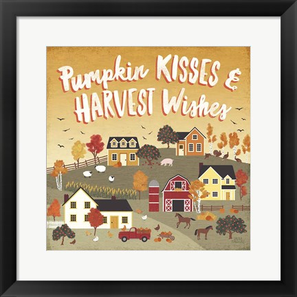 Framed Harvest Village IV Print