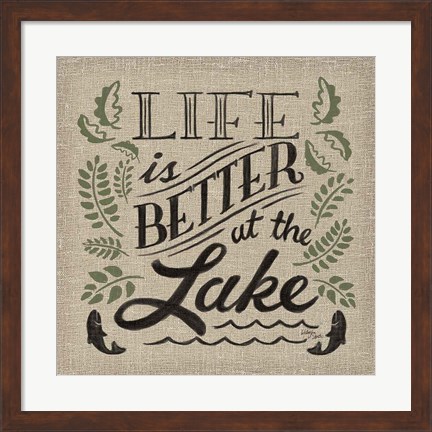 Framed Lake Life I Color Print