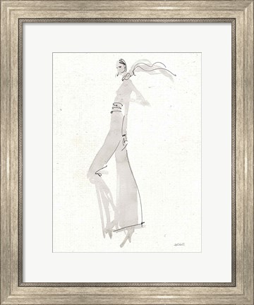 Framed La Fashion III Gray v2 Print
