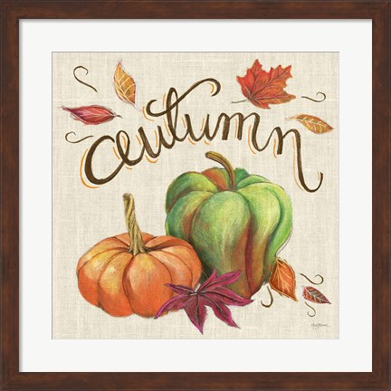 Framed Autumn Harvest I Linen Print