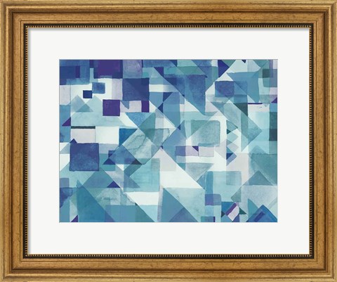 Framed Try Angles II Blue Print