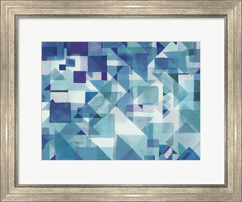 Framed Try Angles II Blue Print