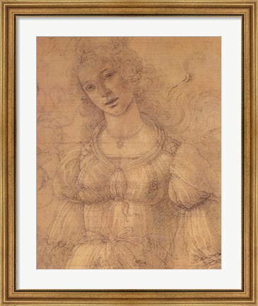 Framed Drawing of a Woman Print