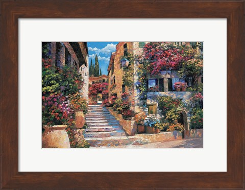 Framed Riviera Stairs Print