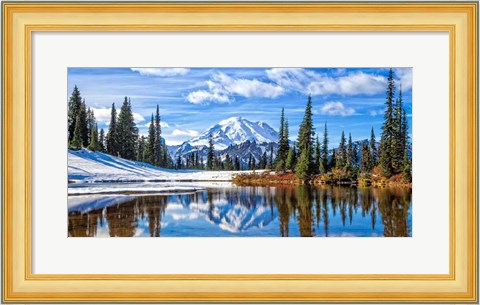 Framed Mt. Rainier Vista Print