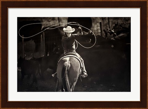 Framed American Cowgirl Print