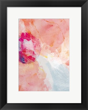 Framed Abstract Turquoise Pink No. 2 Print