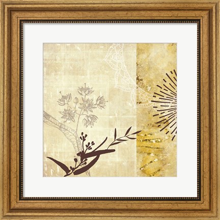 Framed Golden Henna Breeze 1 Print