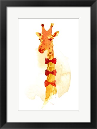 Framed Elegant Giraffe Print
