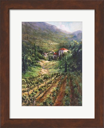 Framed Tuscany Vineyard Print