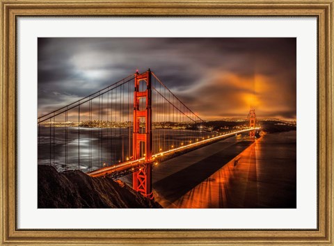 Framed Golden Gate Evening Print