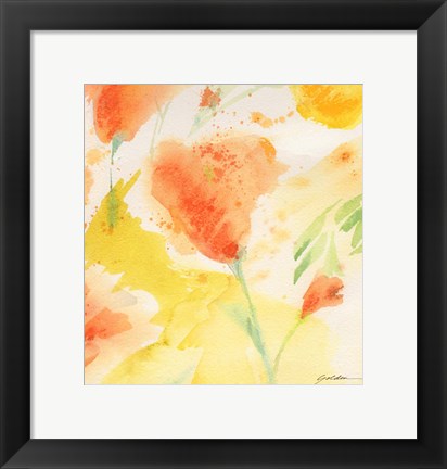 Framed Windblown Poppies #3 Print