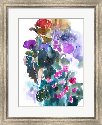 Framed Flowers and Insects Two Print