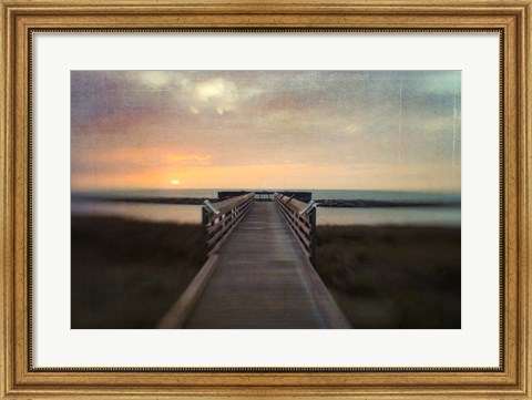 Framed Sunset Pier Print