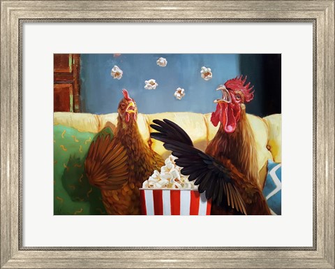 Framed Popcorn Chickens Print