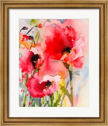 Framed Summer Poppies Print