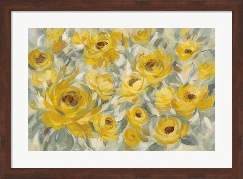 Framed Yellow Roses Print
