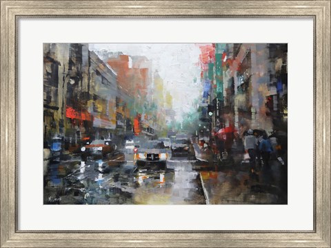 Framed Montreal Rain Print
