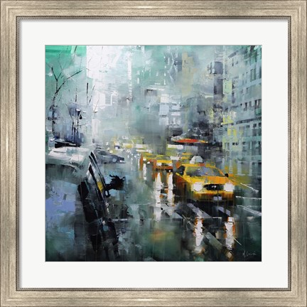 Framed New York Rain Print