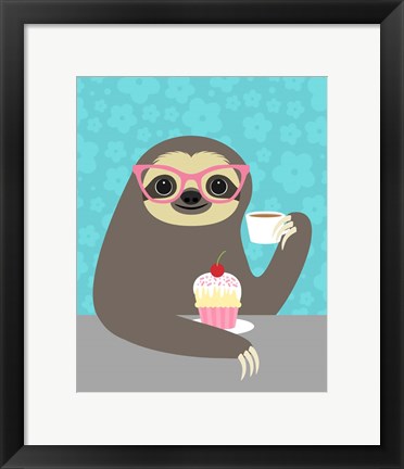 Framed Diva Sloth Print