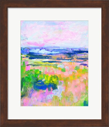 Framed Colourful Land II Print
