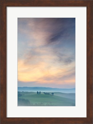 Framed Capella di Vitaleta at Dawn - Tuscany II Print