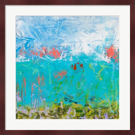 Framed Cerulean Escapes II Print