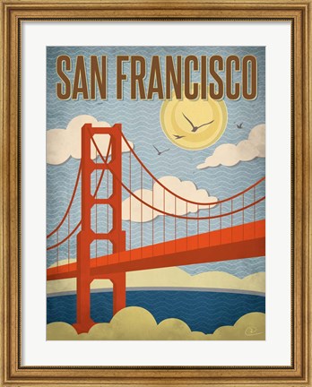 Framed San Francisco - Golden Gate Bridge Print