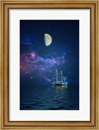 Framed By Way of the Moon and Stars Print