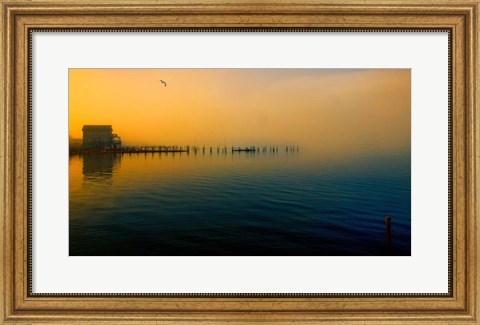 Framed Morning Comes on the Bay Print
