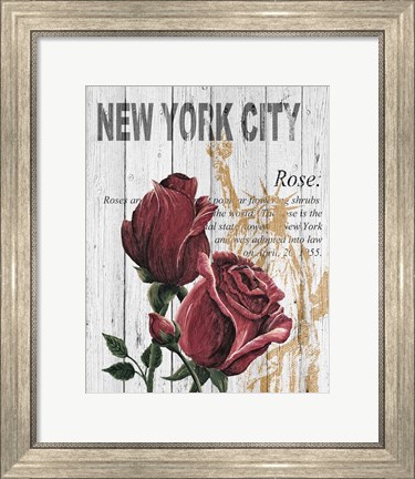 Framed New York Roses Print