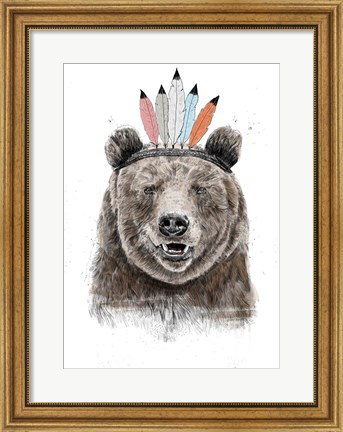 Framed Festival Bear Print