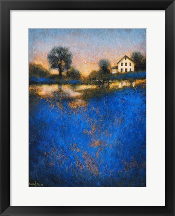 Framed Blue Fields Print