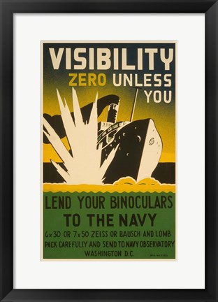 Framed Visibility Zero Print