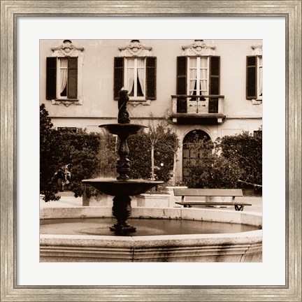 Framed Piazza, Lombardy Print