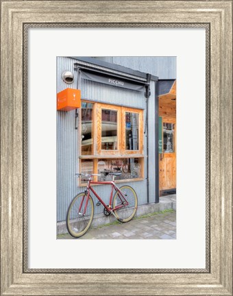 Framed Red Bicycle, Japan Print