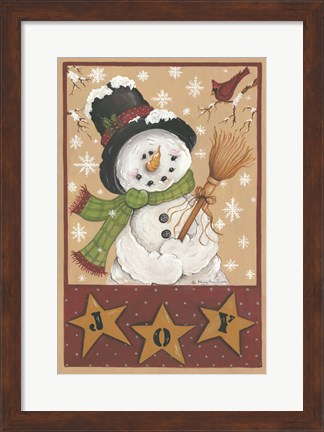 Framed Snowman&#39;s Joy Print