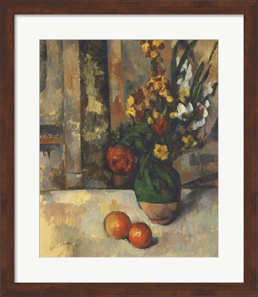 Framed Vase and Apples Print