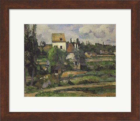 Framed Landscape in Auvers Print