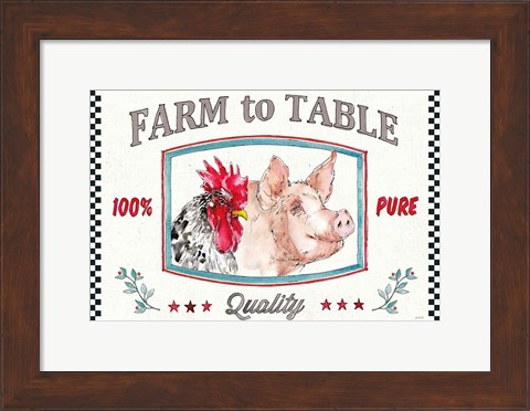 Framed Farm Signs I Print