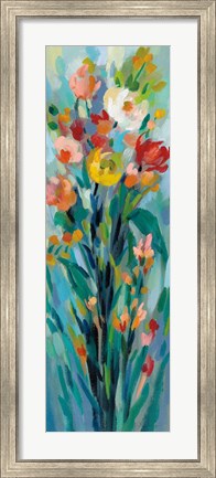 Framed Tall Bright Flowers I Print