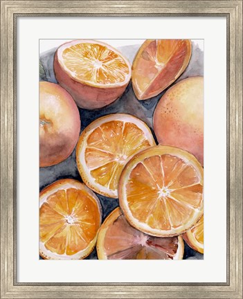 Framed Fruit Slices III Print