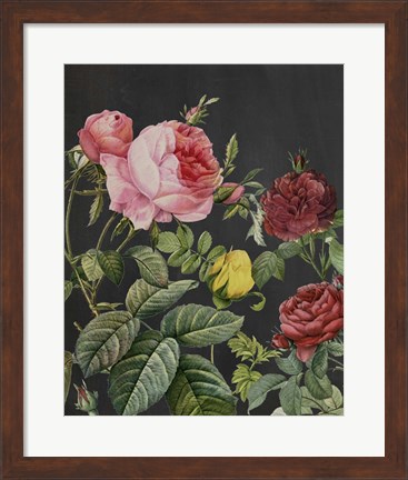 Framed Redoute&#39;s Bouquet I Print