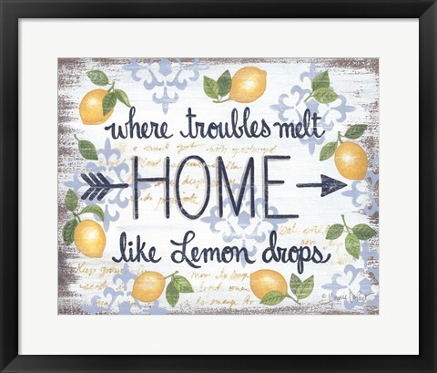 Framed Lemon Home Print