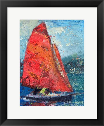 Framed Red Sail Print