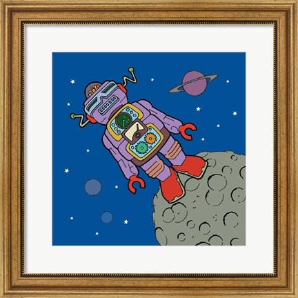 Framed Asteroid Bot Print