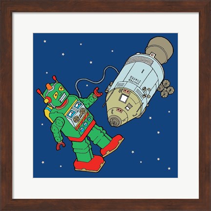 Framed Spacebot Print