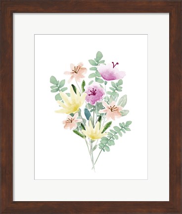 Framed Flower Burst II Print