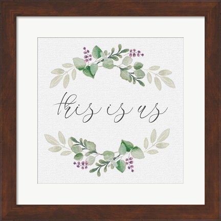 Framed Botanical Wreath This is Us Print