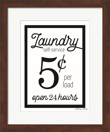 Framed Laundry 5 Cents Print
